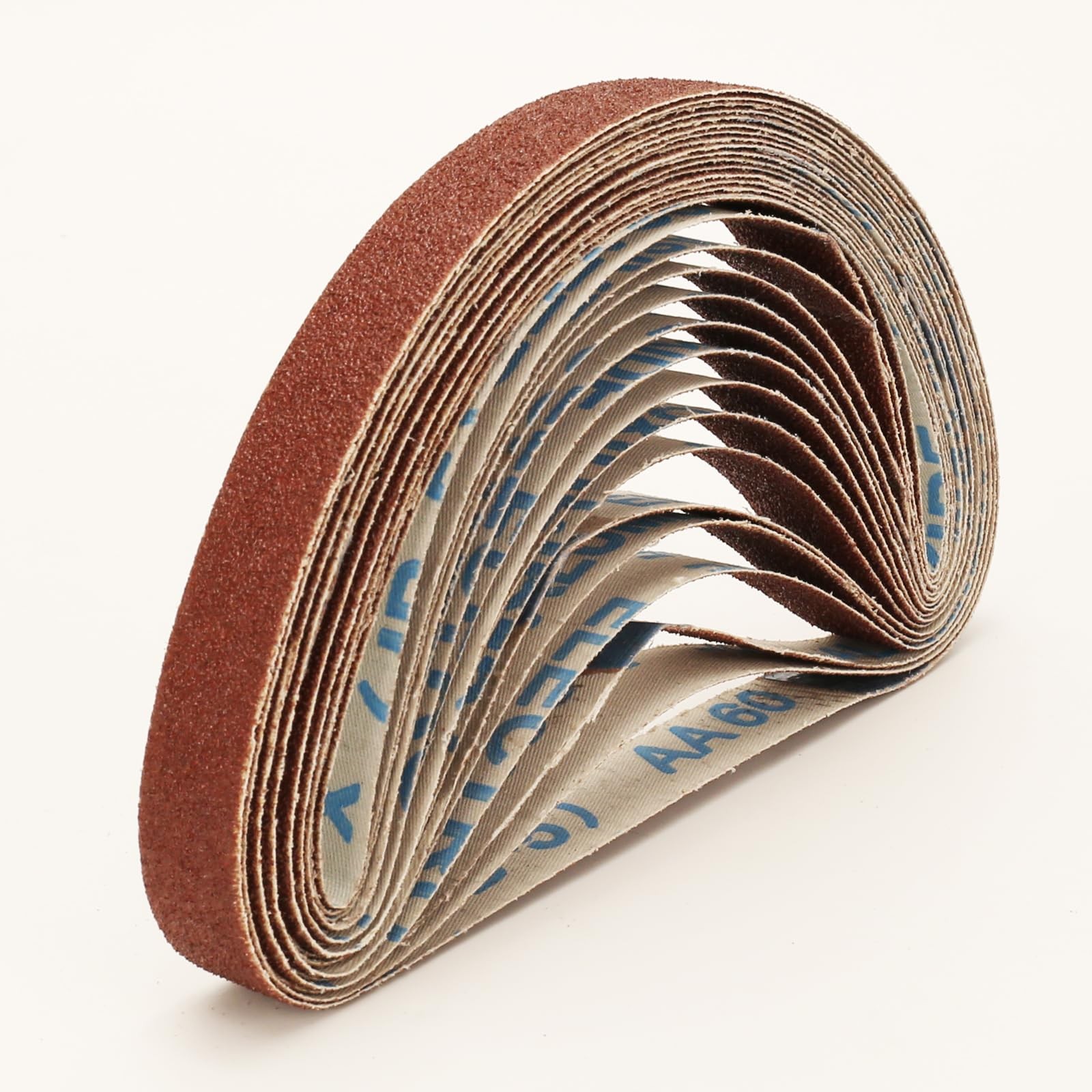 3/4×20.5 Inch Aluminum Oxide Sanding Belts 20 Pcs 60-600 Grits Assorted