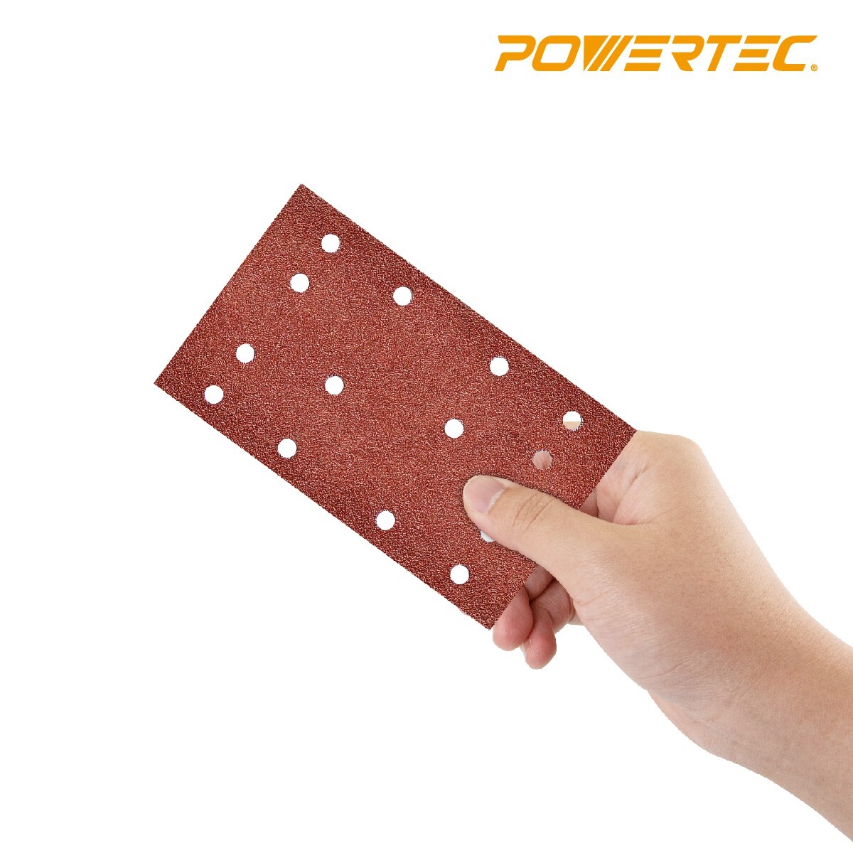 POWERTEC 4R13500, 50 Pack, 80mm x 133mm, A/O Hook and Loop Sander Pad