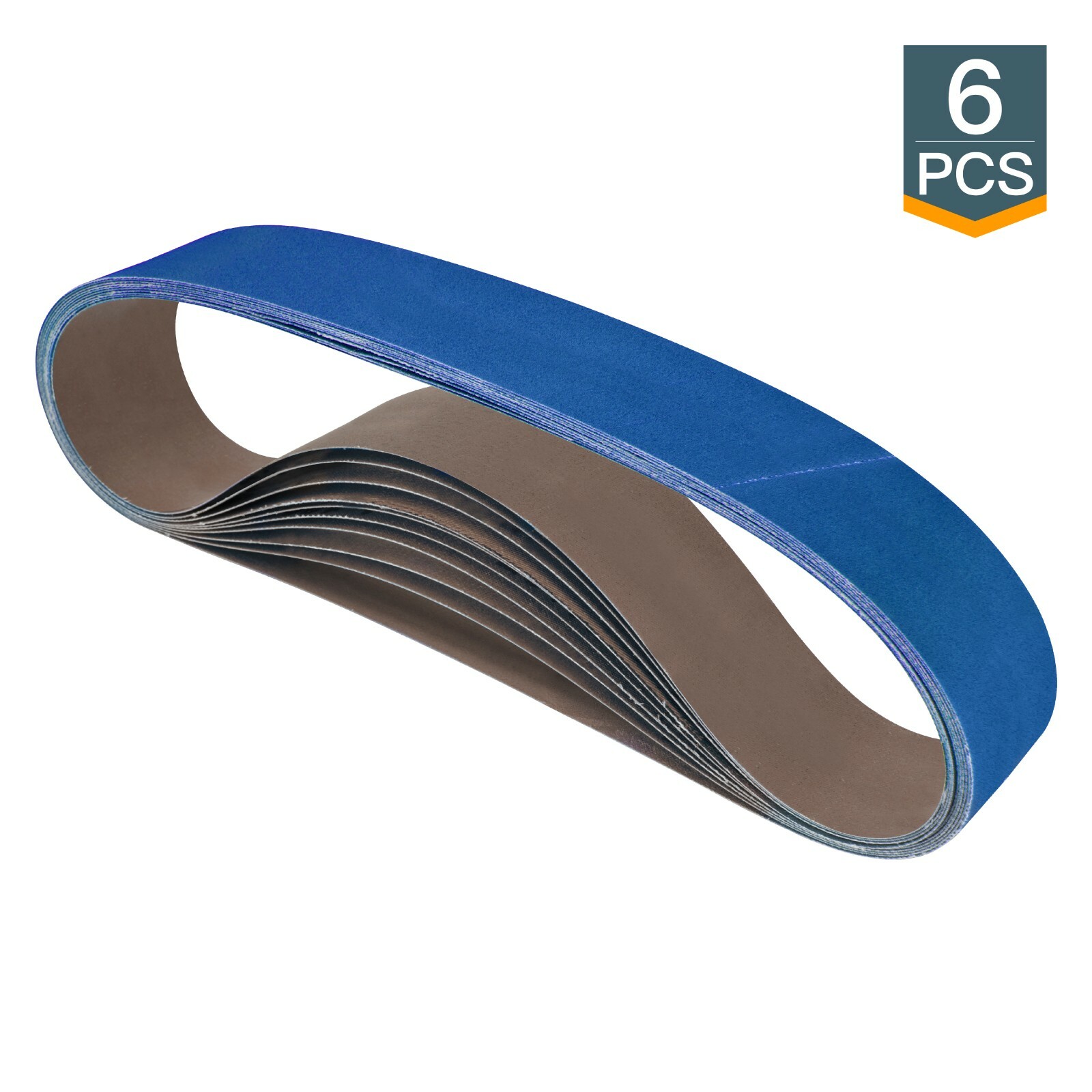 POWERTEC 2 x 42″ Sanding Belt 100 Grit 6pcs Zirconia Metal Grinding Sandpaper