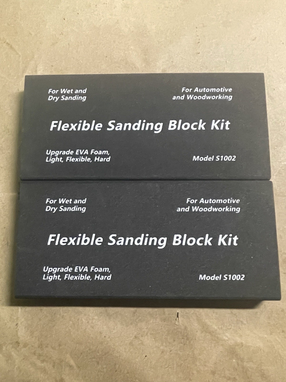7PCS Sanding Block Kit Flexible EVA Foam Wet or Dry Autobody Hand Sanding Black