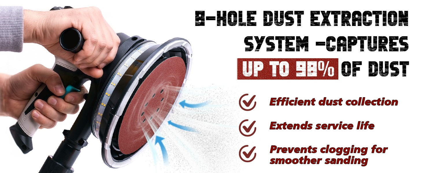 9 Inch 8 Hole Sanding Disc, 240 Grit 15 Pieces Hook and Loop Sandpaper Aluminum