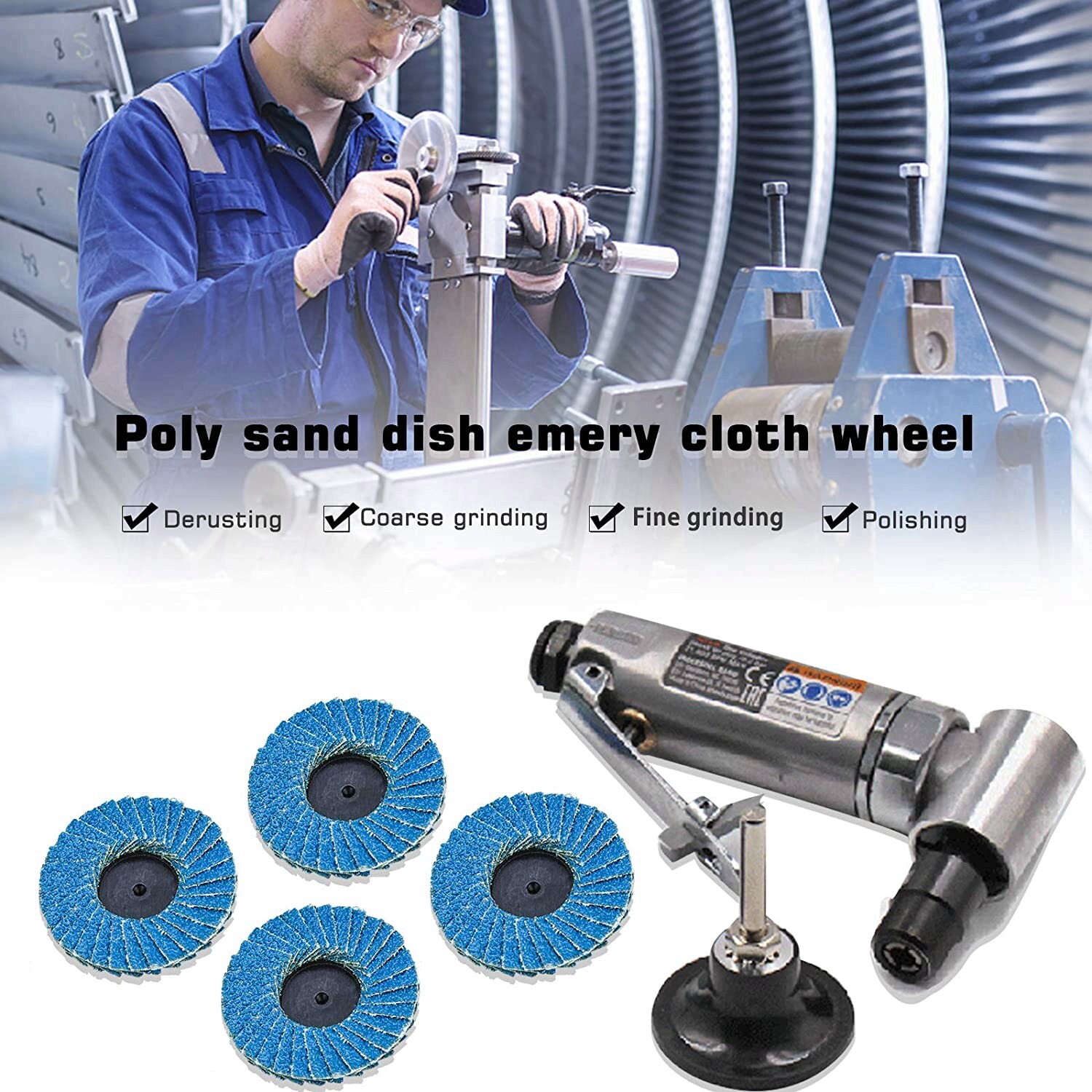 42X 2 inch Flap Sanding Disc 40 60 80 120 Grit W/ Holder Wheels Twist Roll Lock