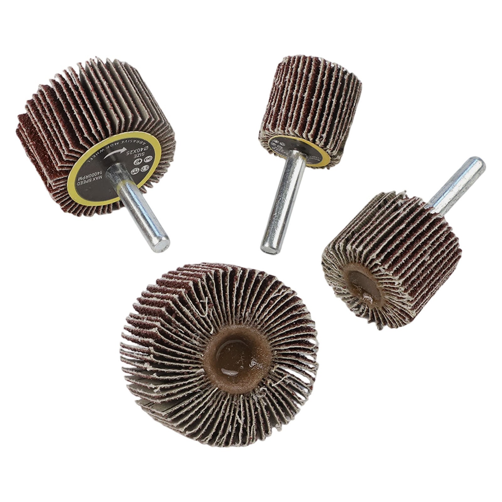 Wide Application Set of 4 Sanding Flap Disc Wheels 80 Grit Rotary Tool