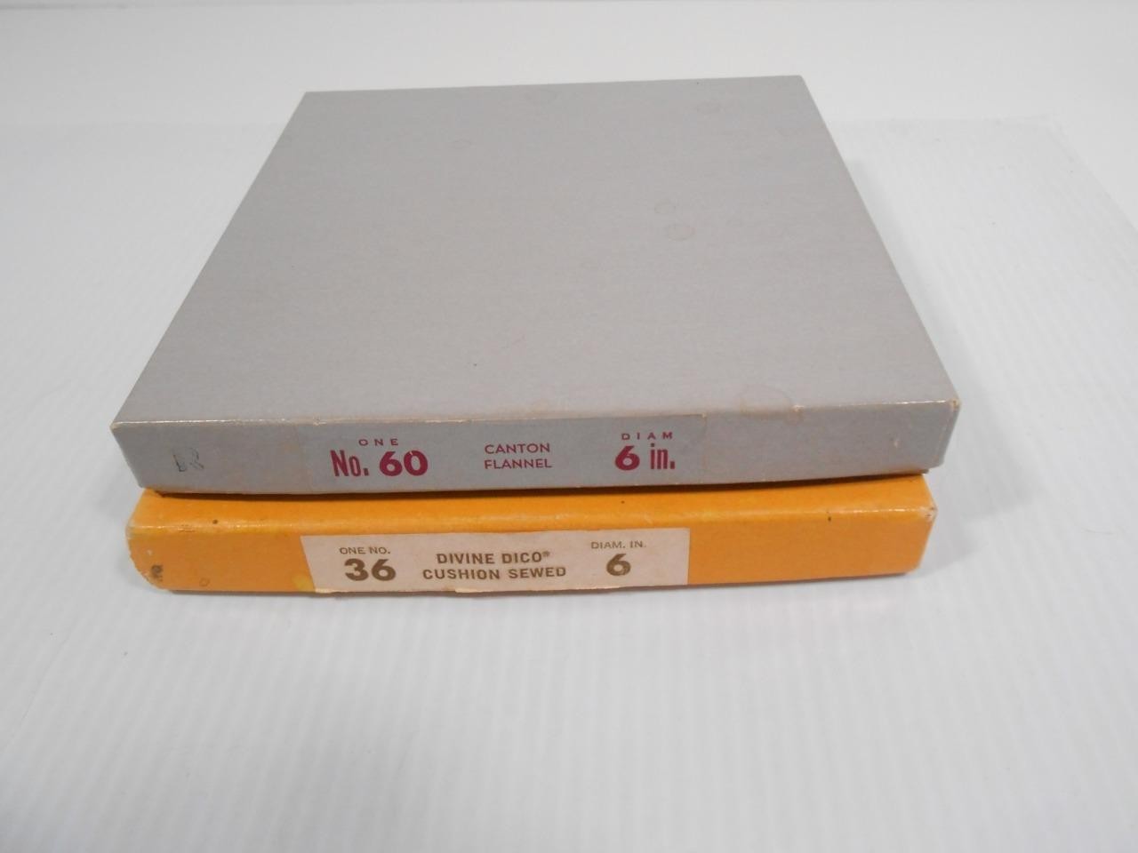 Set 2 Divine Dico Buffing Wheels Canton Flannel No.60 & Cushion Sewed No.36