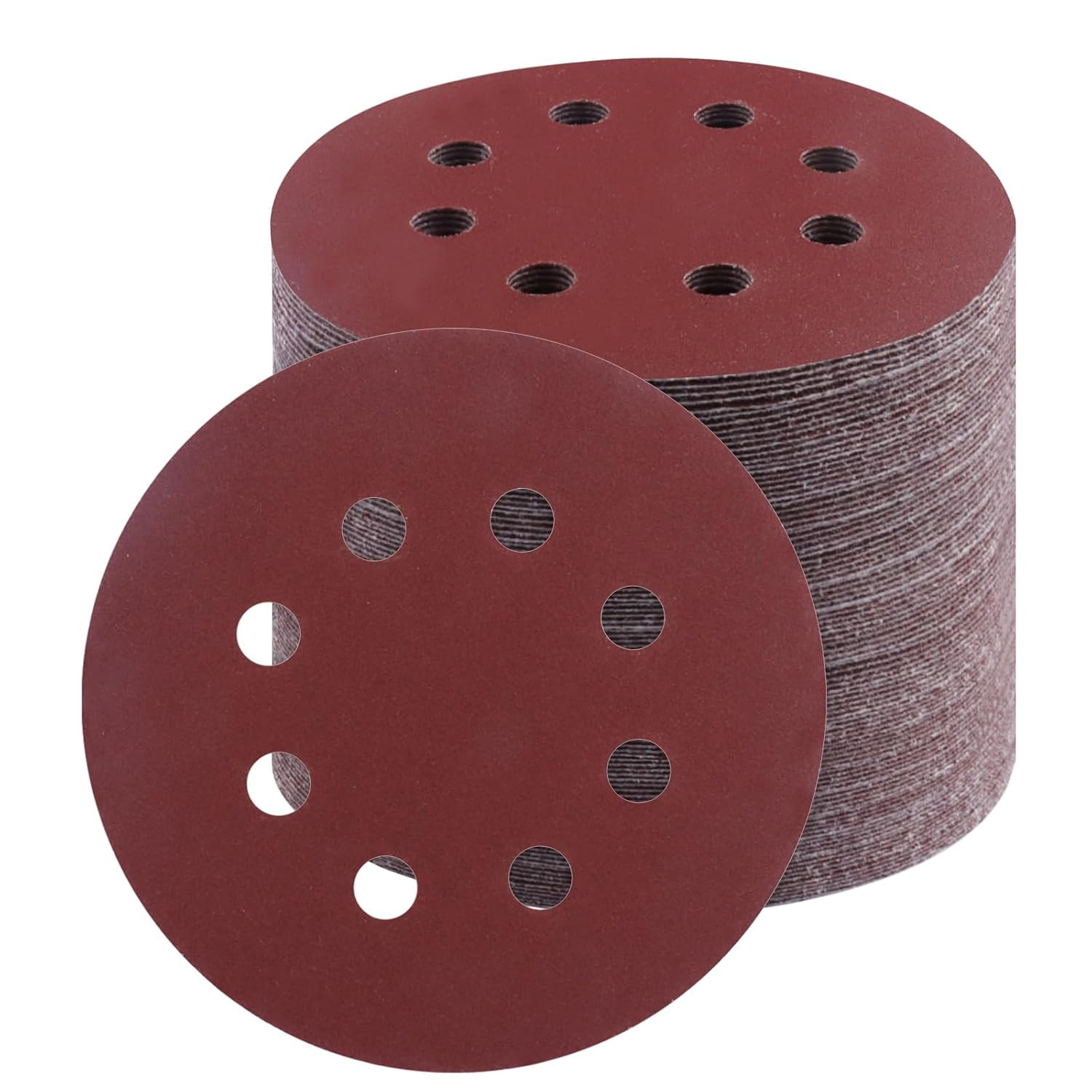 110 PCS 5 Inch Sanding Discs,Round Hook and Loop Sandpaper for Random Orbital Sa