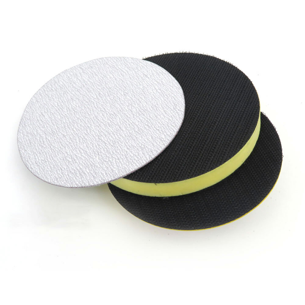 125mm Hook & Loop Sanding Disc 60-1000 Grit Orbital White Sandpaper Pads 5 inch