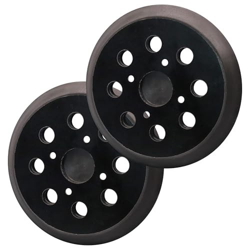2 Pack 5″ Sander Pads, 8 Hole Hook & Loop Backing for Random Orbital Sanders