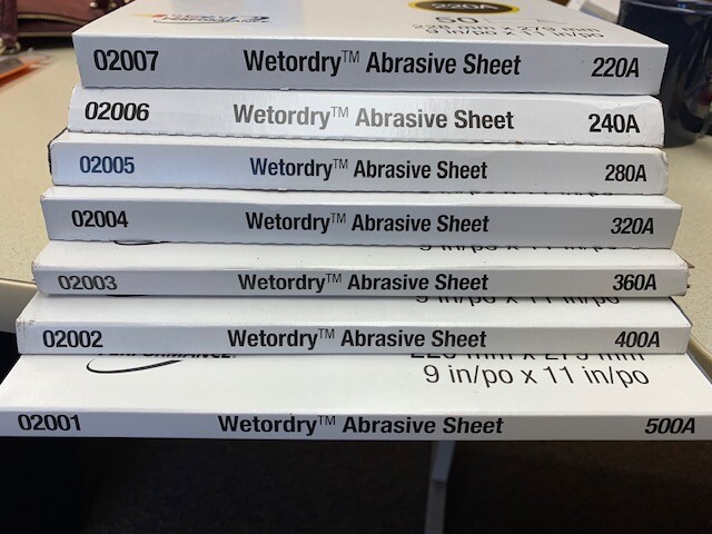 9 X 11 SAND PAPER SHEETS WET OR DRY 3M 413Q PICK 220 240 320 360 400 500 – 50PC
