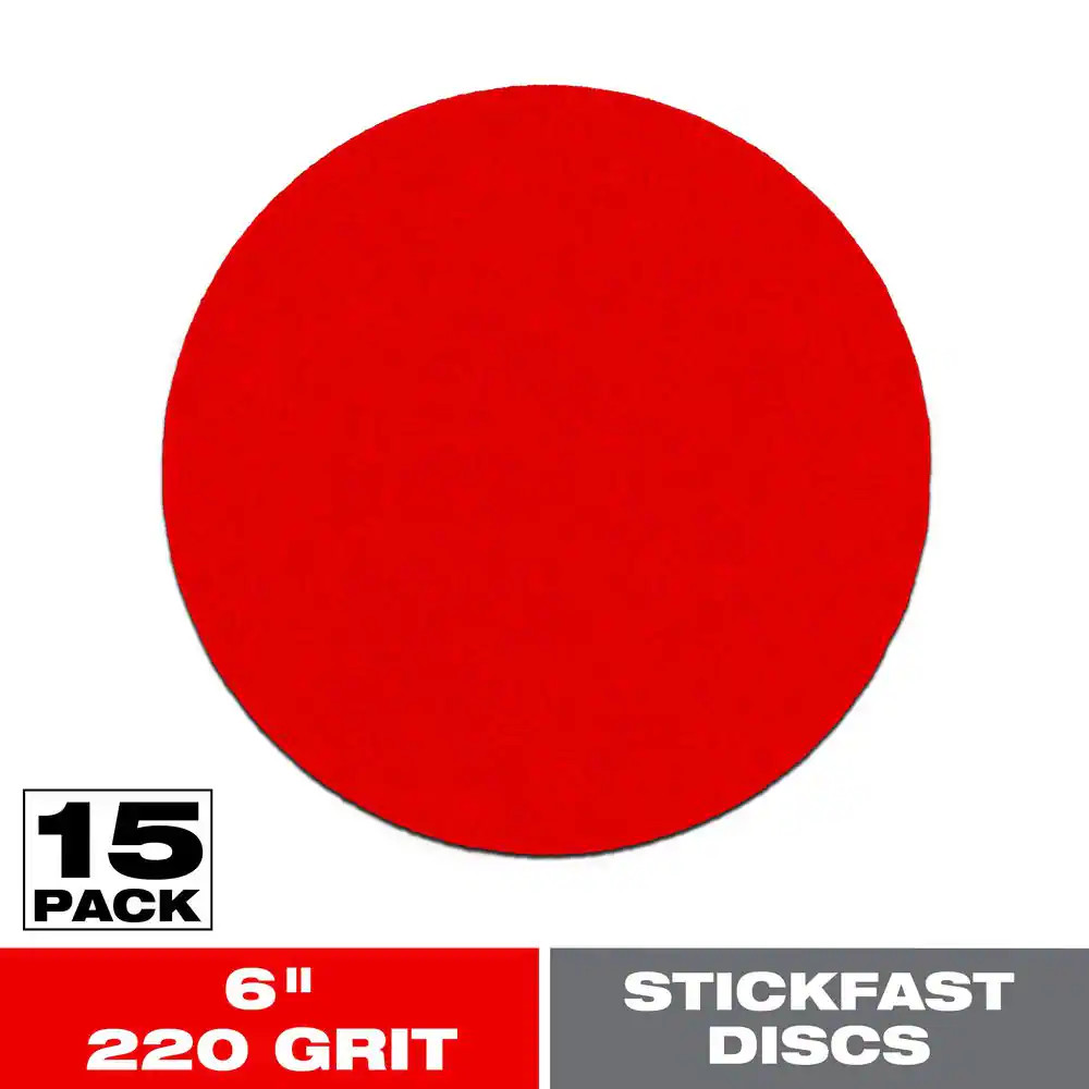 6 In. 220-Grit ROS Stickfast Sanding Discs