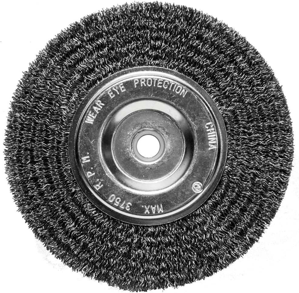 Century Drill & Tool 76863 Crimped Wire Bench Grinder Wheel, 6″ Fine