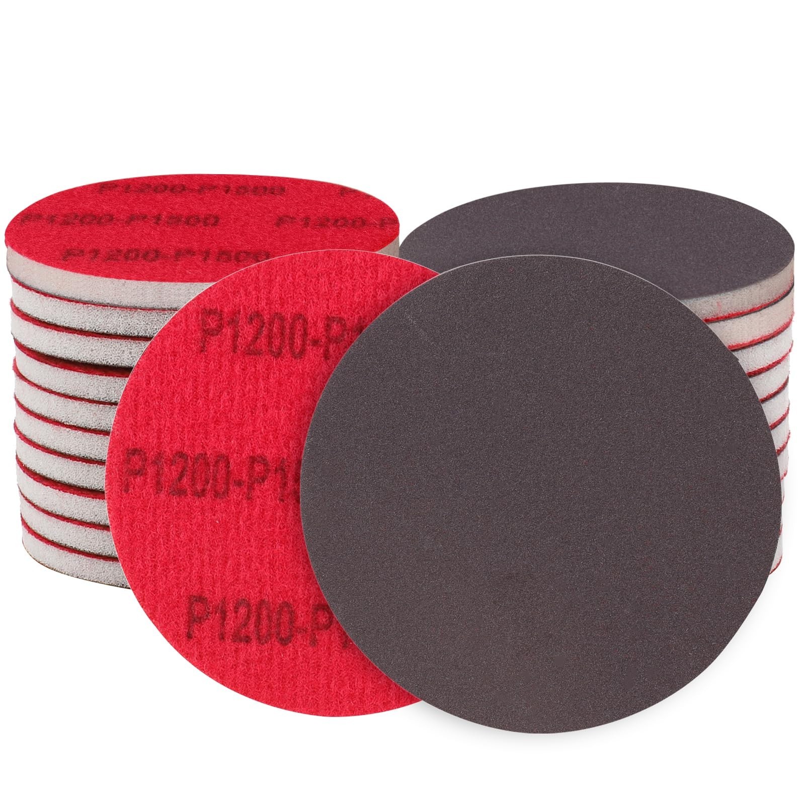 12Pcs 6 Inch Hook and Loop Sanding Sponge Discs 1200 Grit Wet Dry Sanding Pad…