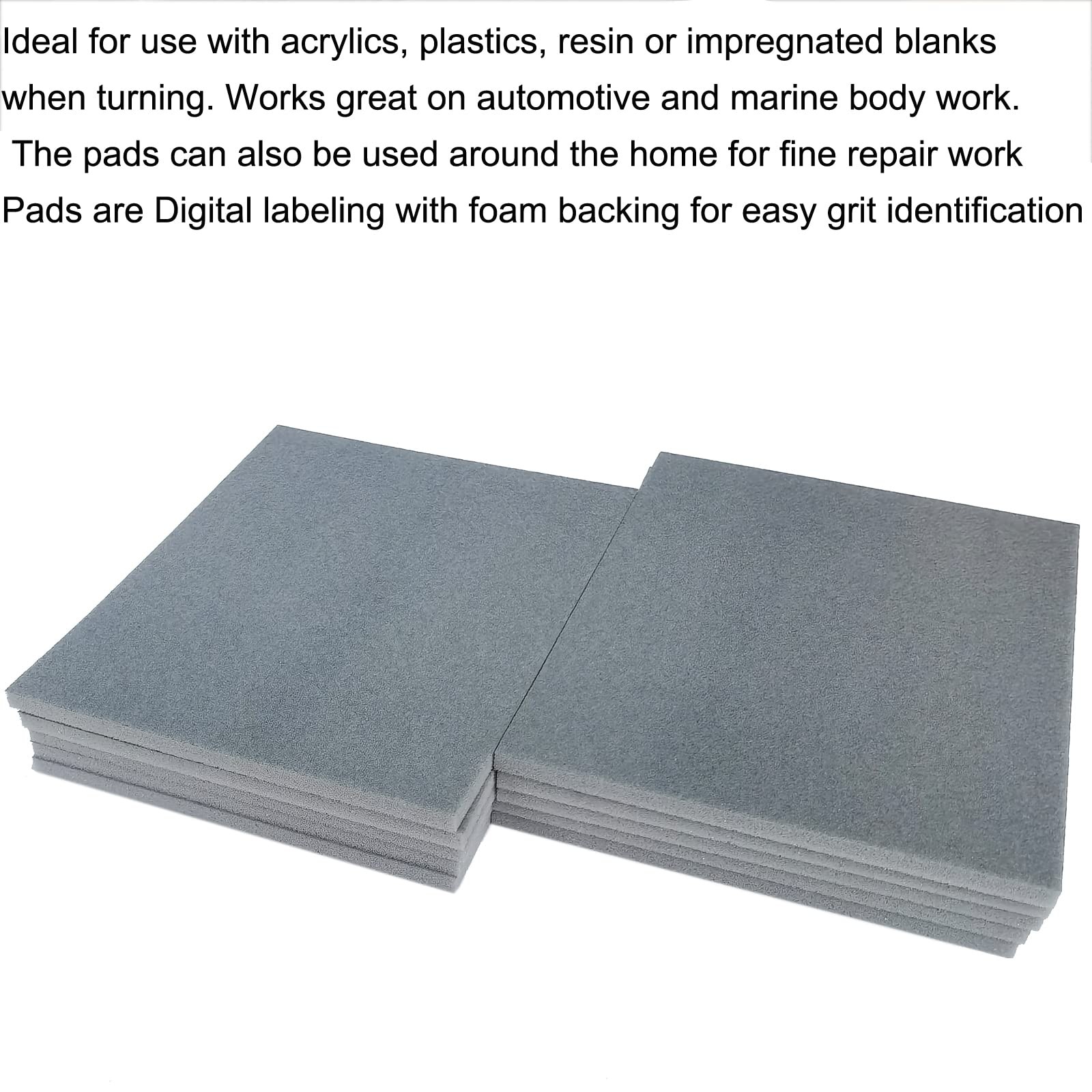 10 PCS 400 Grit 4.5 x 5.5 Inch Sanding Sponge Set, Wet or Dry Hand Sanding Sp…