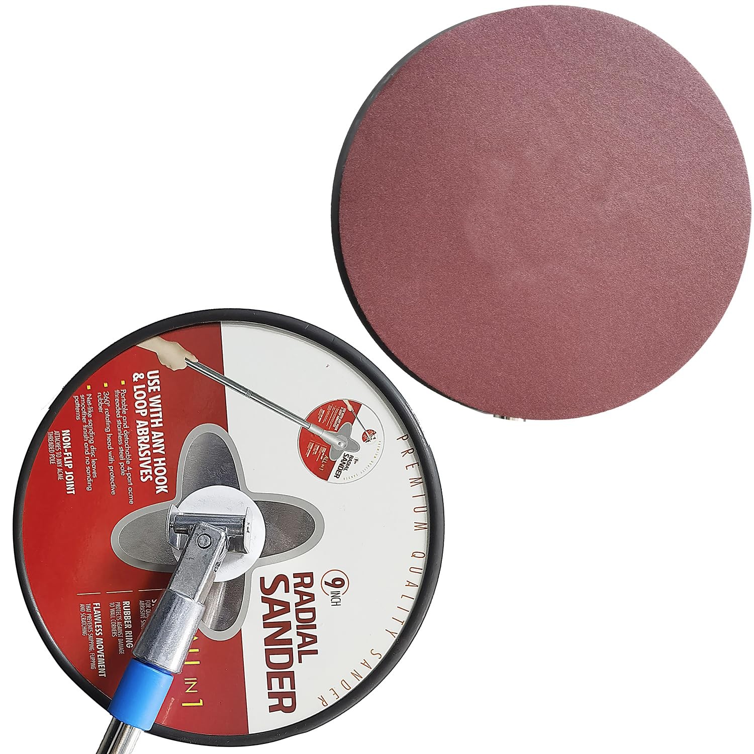 10 Pack 9 Inch 80 Grit Hook and Loop Sanding Discs Drywall Hand Sander