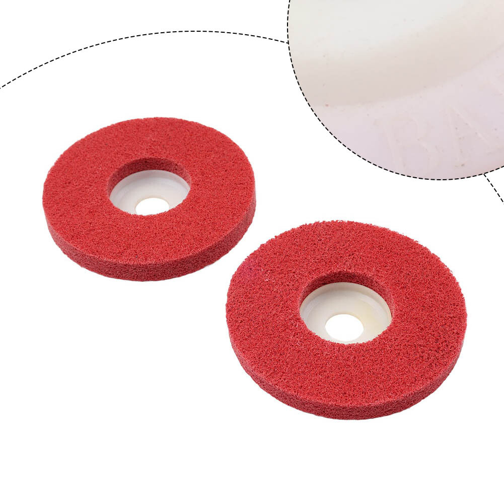 2-10Pcs 4” Nylon Fiber Polishing Wheel Abrasive Buffing Disc For Angle Grinder