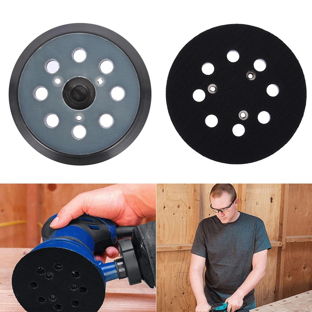 5 inch Orbital Sander Replacement Pad Hook Loop for Dewalt, Makita, Porter Cable