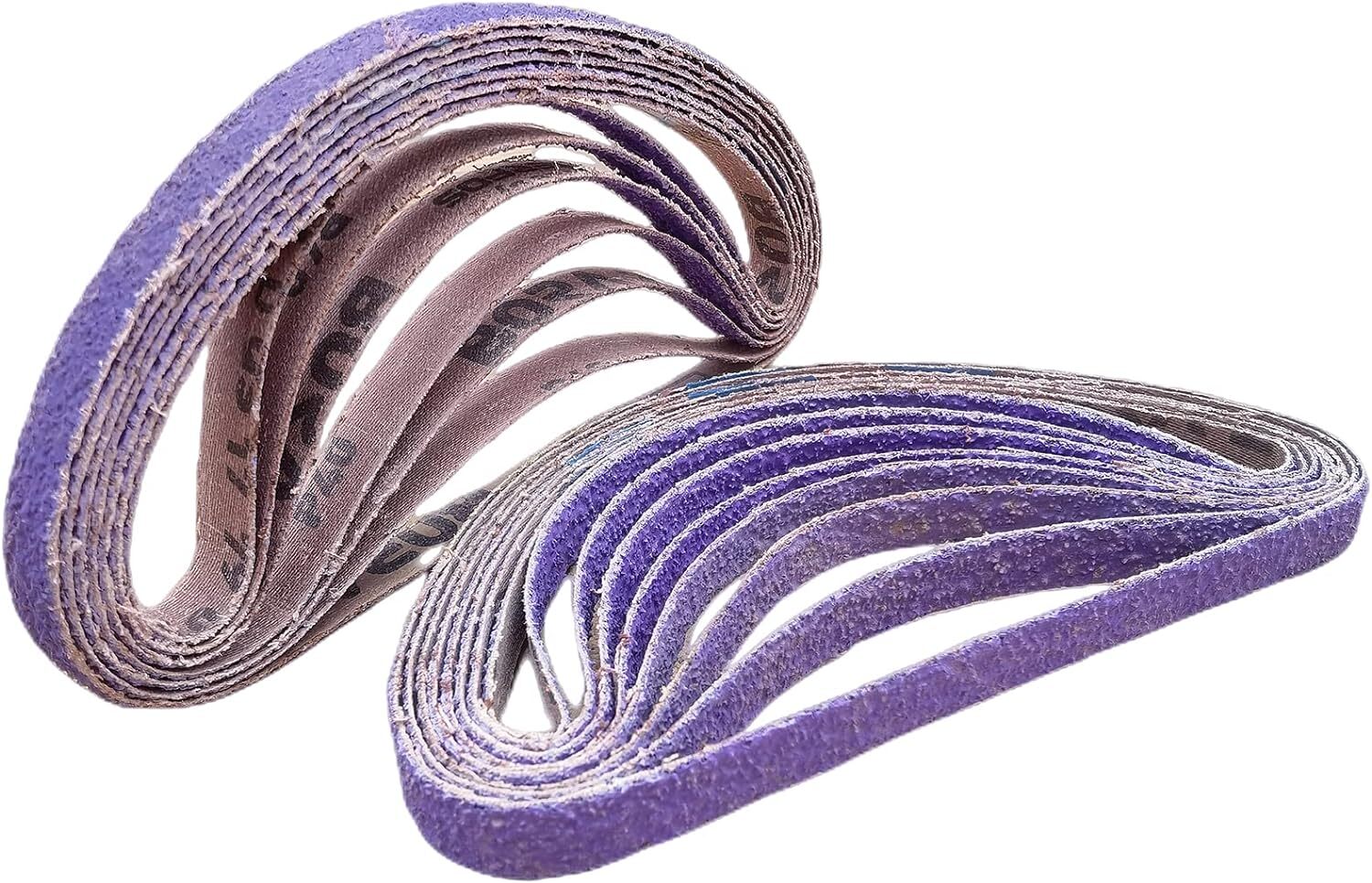 SATC Purple File Sanding Belt Abrasive 1/2 in x 18 IN- Pack of 20 – GRIT 60