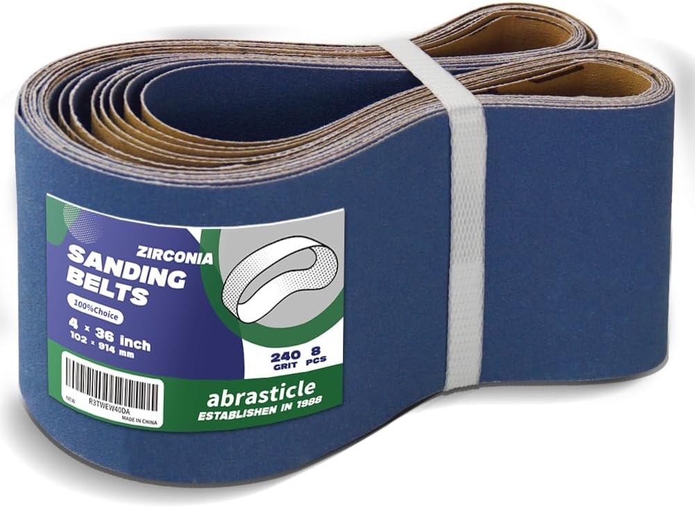 1/2″ X 18″ Sanding Belts for Metal, Zirconia Metal Grinding Assort Grits 36 PCS