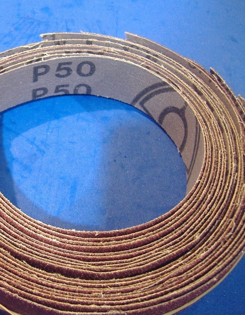 1″ X 20′ 50 GRIT ALUMINUM OXIDE CLOTH SANDPAPER SHOP ROLL STRIP