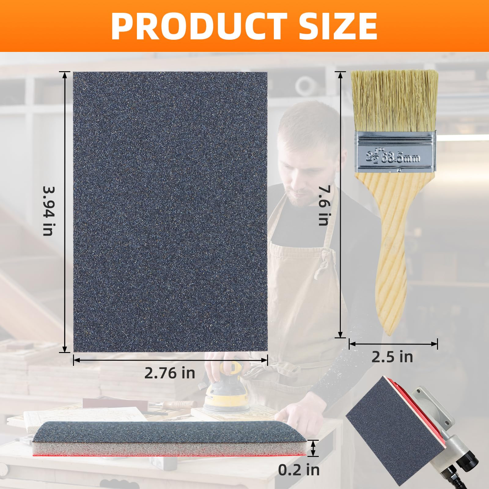 20Pcs 180-3000 Grit Sanding Sponge Set (180/320/400/600/800/1000/1200/1500/20…