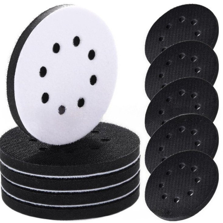 10PCS 5 in Hook Loop Sanding Disc Soft Foam Interface Sander Buffer Backing Pad