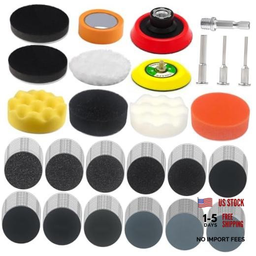 134Pack 3 Inch Wet Dry Sanding Discs Kit for Drill Sanding Attachment, 60 to