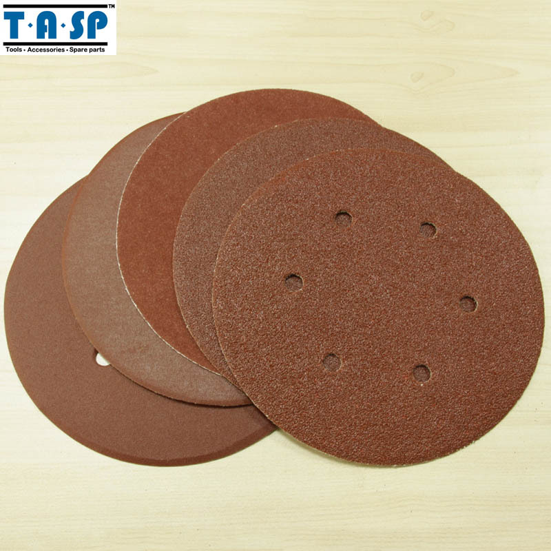 25pc 6″ 150mm Sanding Disc Hook Loop 60 80 120 180 240 Grits Sand Paper Abrasive