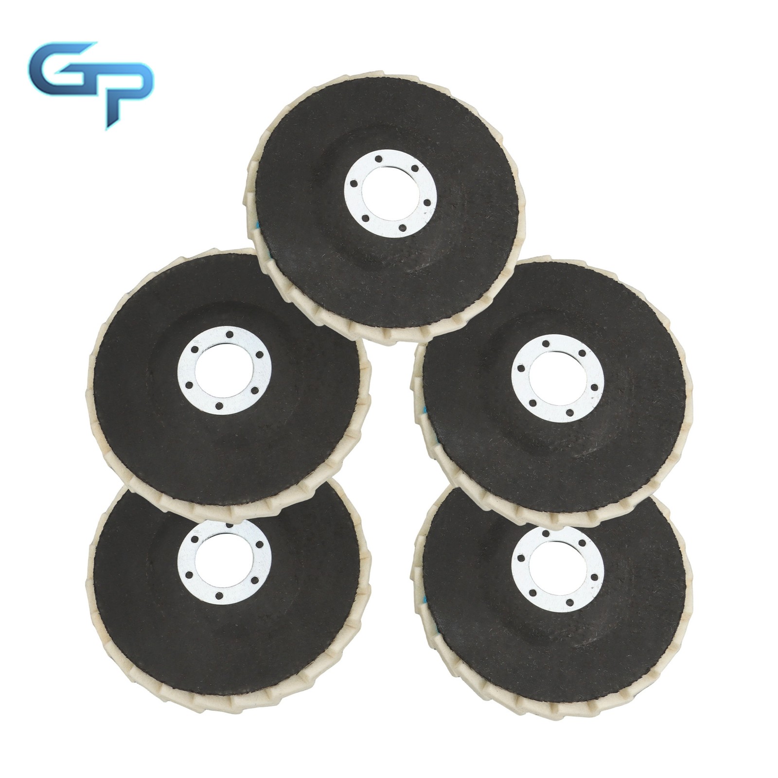 8 Pcs Wool Polishing Wheel Disc Set w/ Buffing Wheel and Compound 4-1/2 X 7/8″