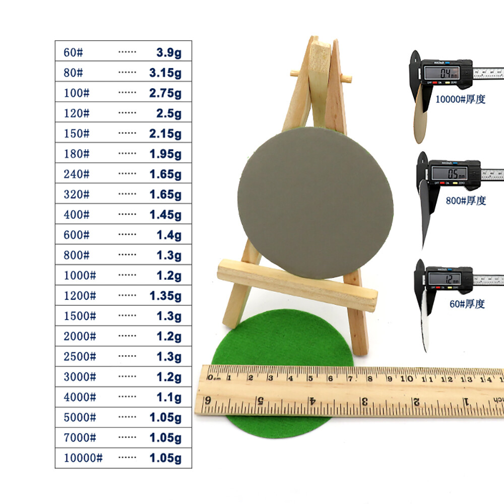 60-10000Grit 3Inch 75mm Round Sandpaper Pads Sanding Disc Wet Dry Flocking Disc