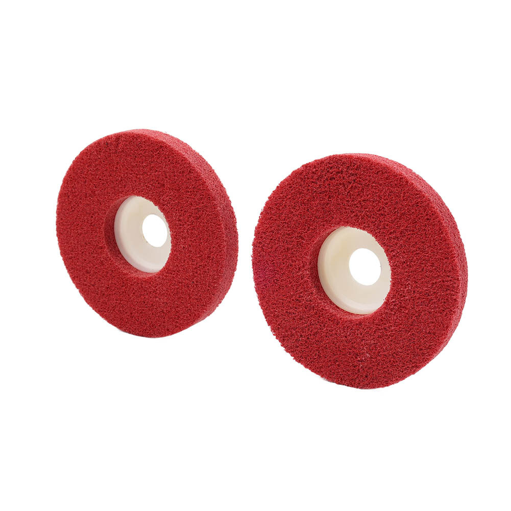 2-10Pcs 4” Nylon Fiber Polishing Wheel Abrasive Buffing Disc For Angle Grinder