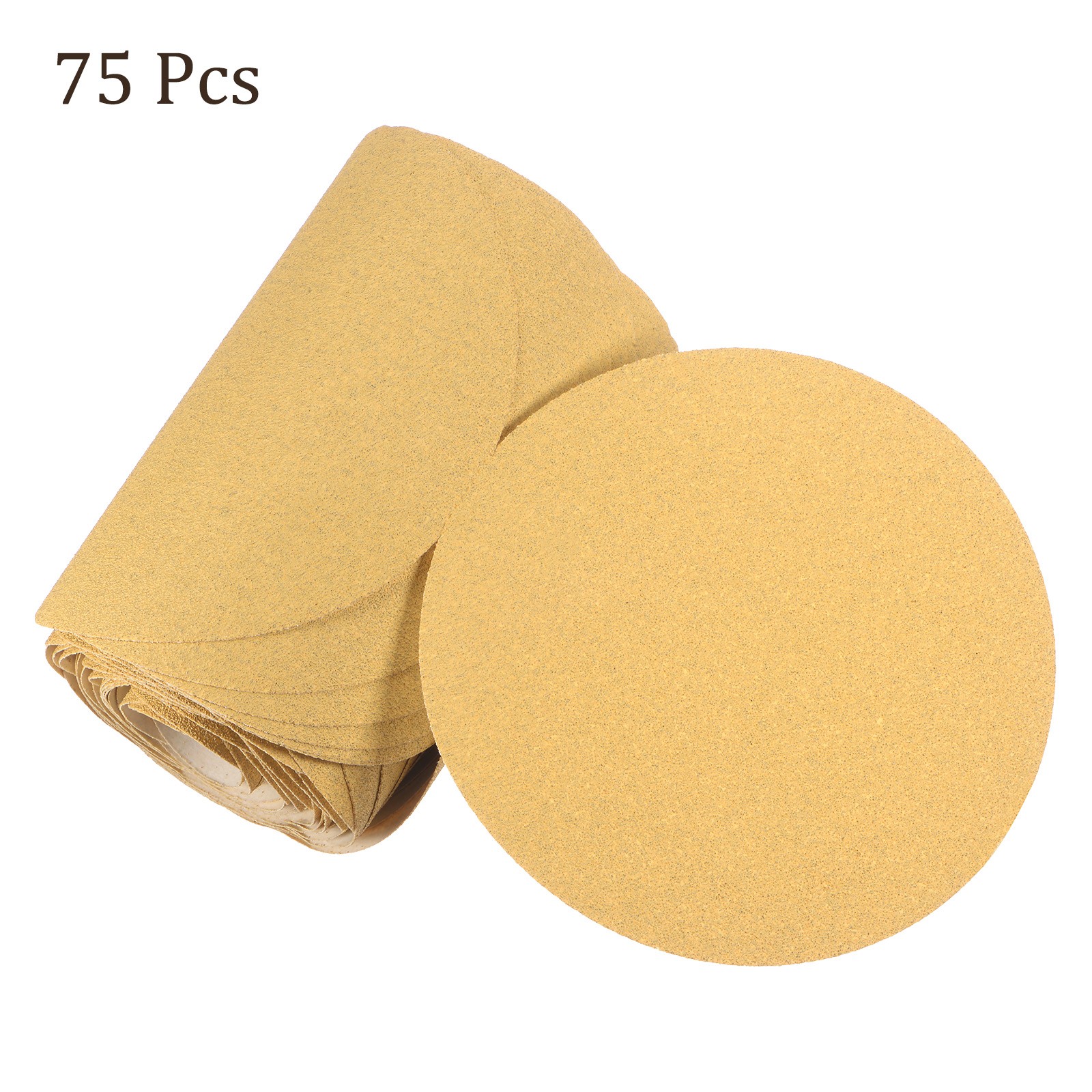 75pcs PSA Sanding Discs 6″x 80 Grit C-Weight Self Adhesive Sticky-Back Sandpaper