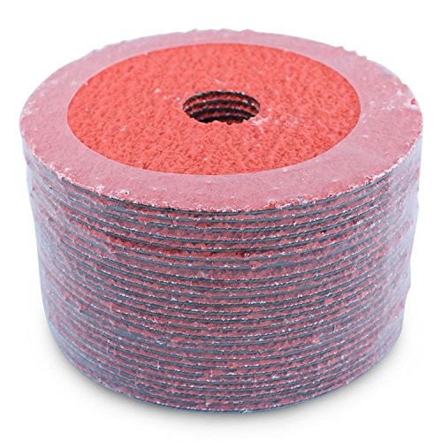 BHA Ceramic Resin Fiber Grinding and Sanding Discs, 5” x 7/8”, 36 Grit – 25 Pack