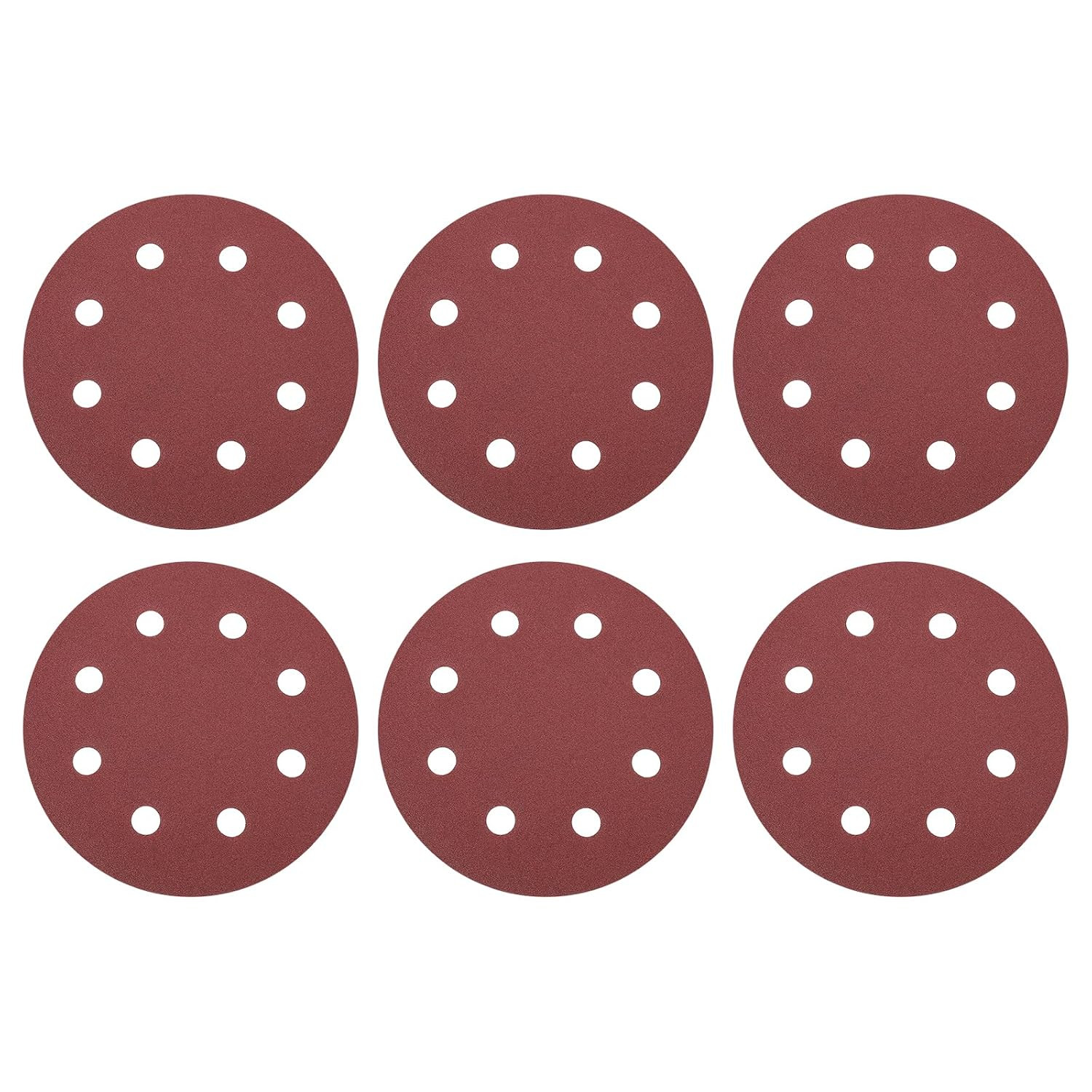 10pcs 7″ 120 Grit Sanding Discs Hook and Loop 8-Hole Aluminum Oxide