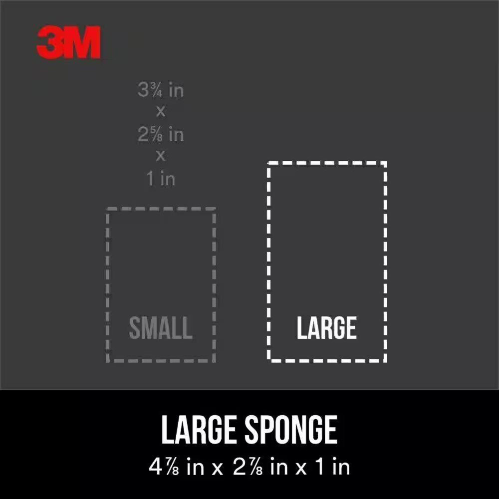 2 7/8 In. X 4 7/8 In. X 1 In. Dual Grit Fine/Medium Drywall Sanding Sponge (4-Pa