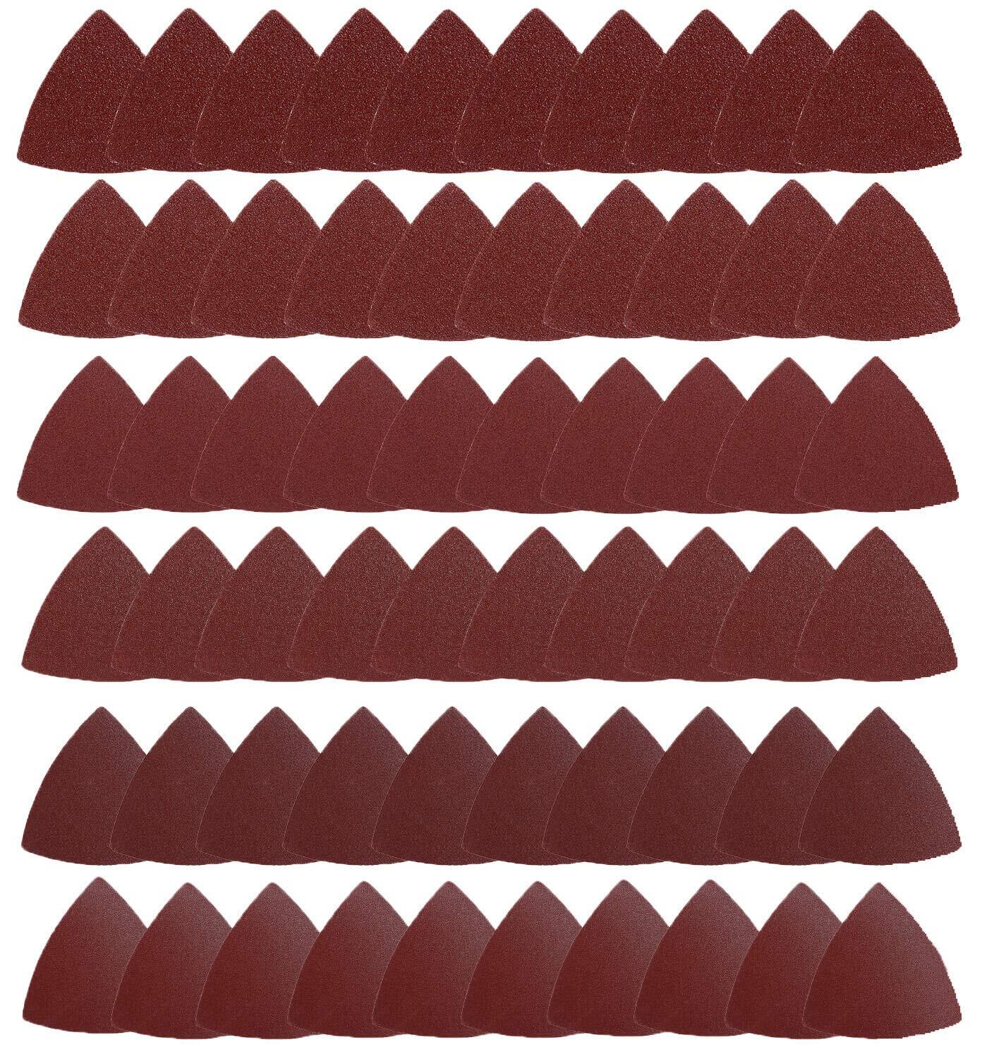 Triangle Oscillating Multi Tool Sanding Pads 60pcs 31/8 Inch Oscillating Tool Sa