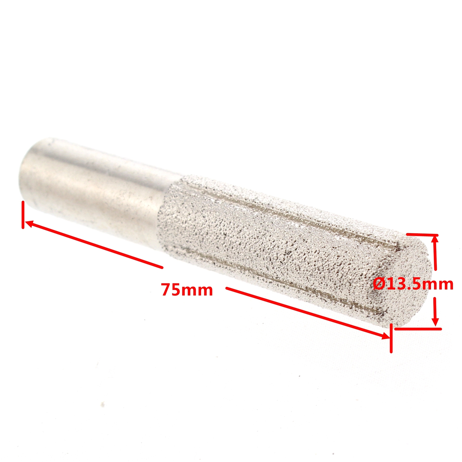 13.3mm Diamond Straight Router Bit Brazed Cylinder Profile Wheel 1/2 inch Shank