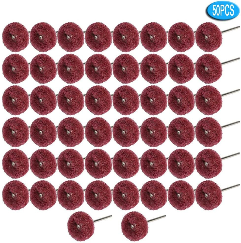 50PCS Abrasive Buffing Polishing Wheel Set for Rotary Tools Rust Removal 3mm