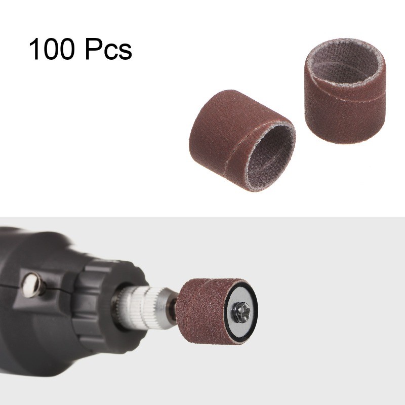 100pcs Sanding Drums 1/2 Inch Mini Sanding Sleeves 600 Grit Sanding Bands