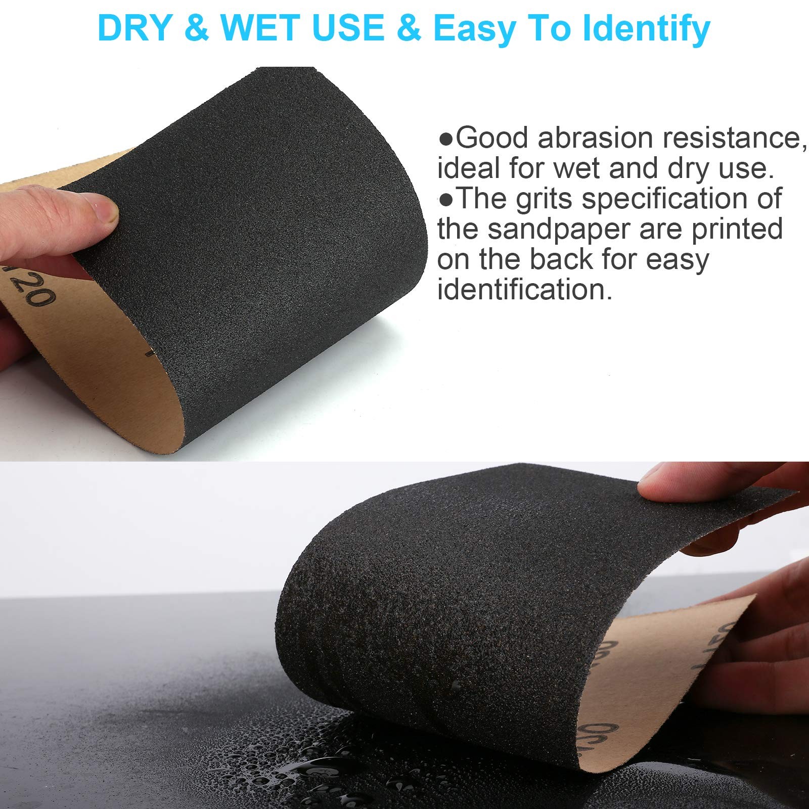 Sand Paper, 48 PCS Sandpaper, 120 to 5000 Assorted Grit Sandpaper Sheets
