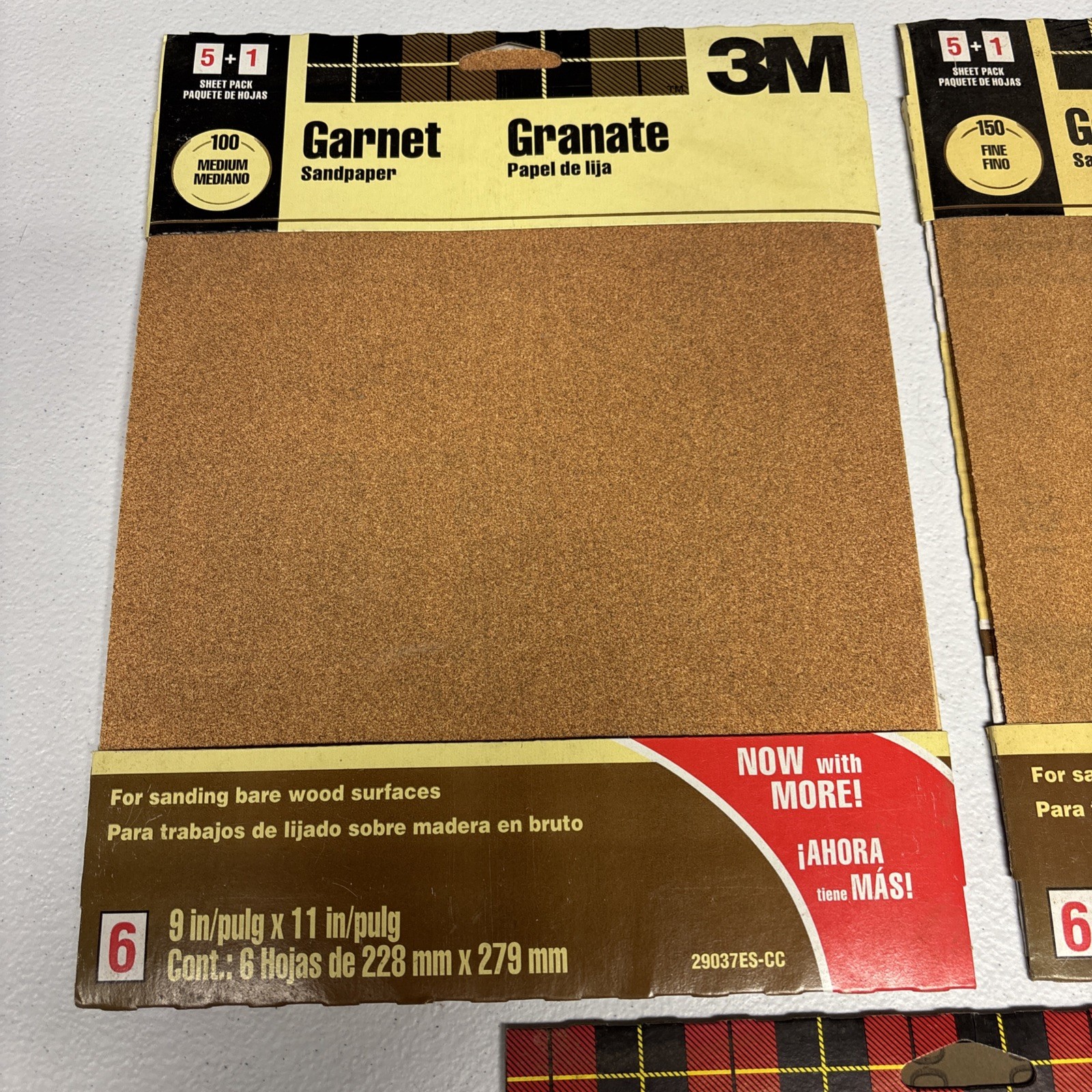 3M 9 Inch X 11 Inch Sand Paper Lot Of 3
