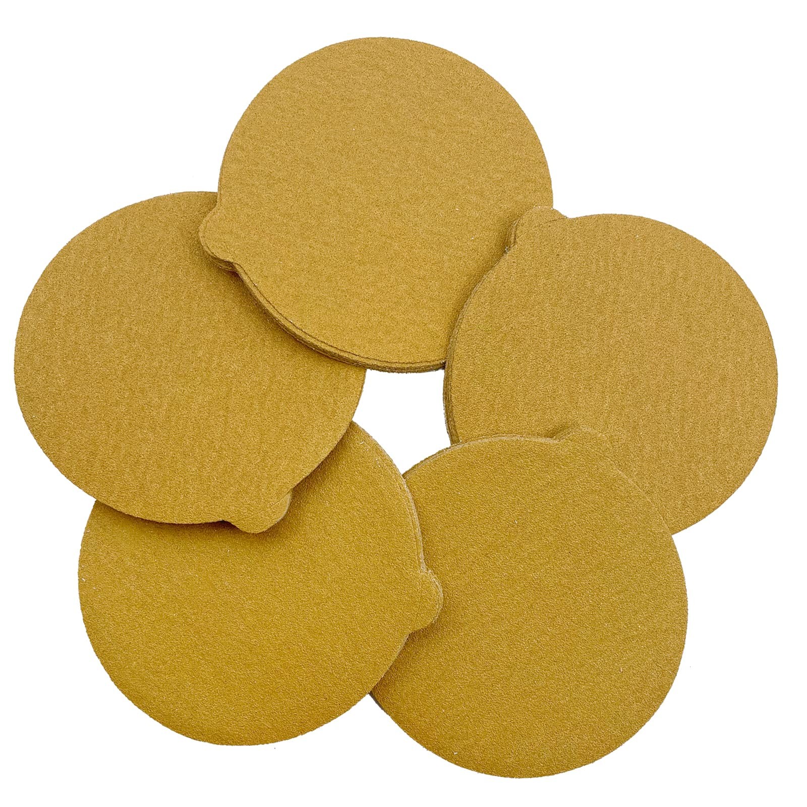 QYQRQF 80 Grit Sanding Discs, 6 Inch Sticky Back Sandpaper 6 inches, Gold