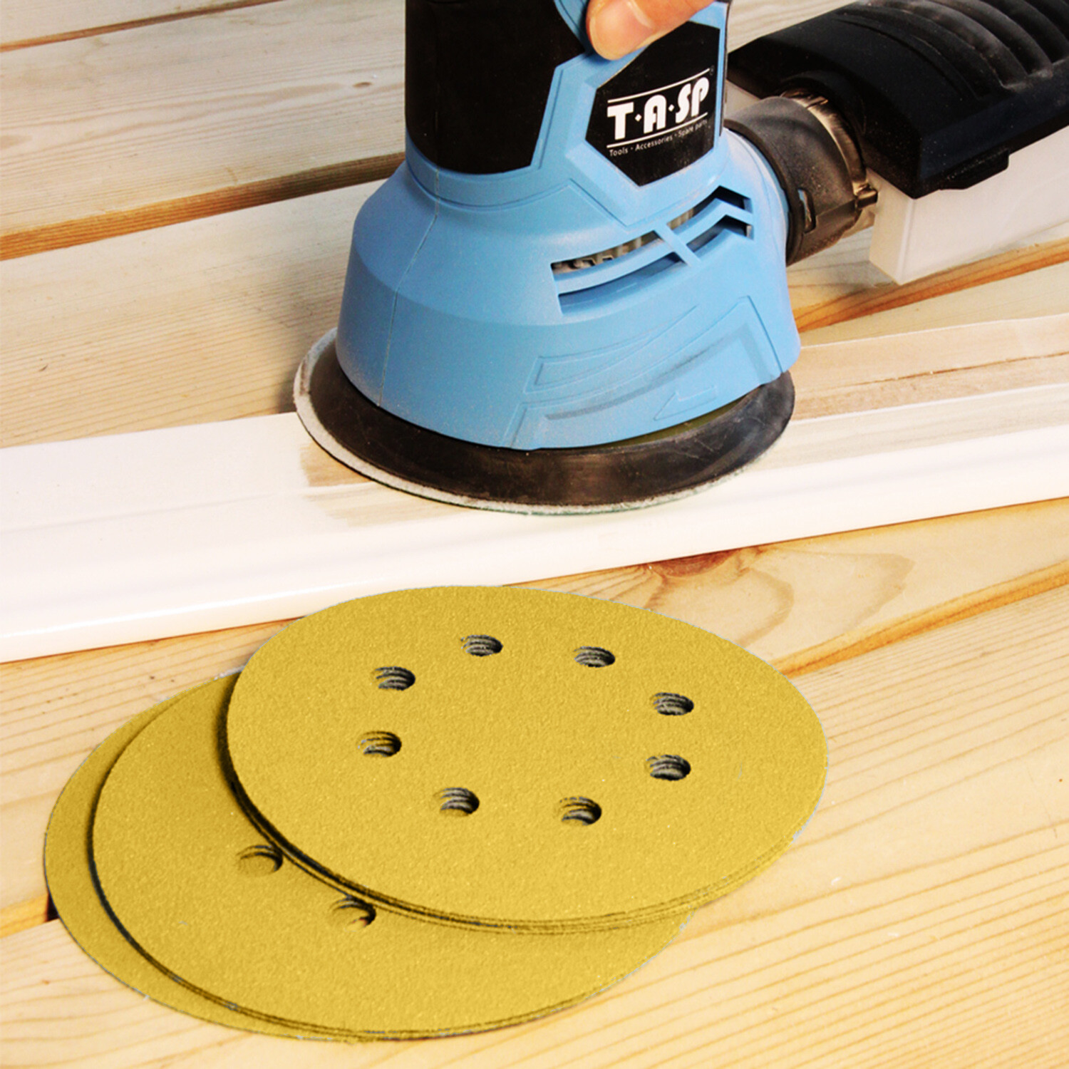 60 80 120 150 220 Grit 5″ Sanding Discs Orbital Sander Paper Sheet Hook Loop Pad