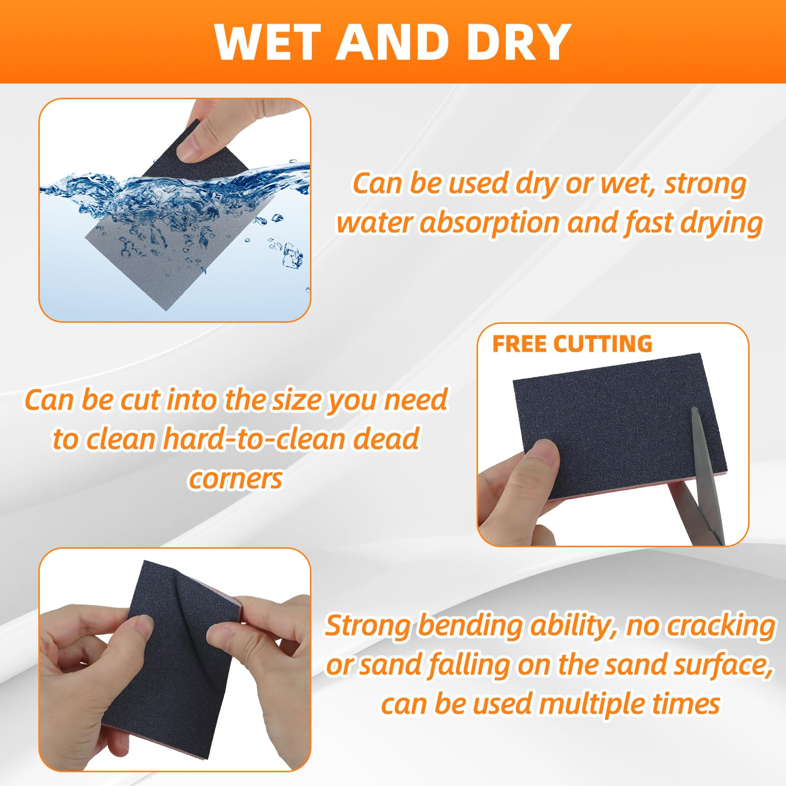 20Pcs 180-3000 Grit Sanding Sponge Set (180/320/400/600/800/1000/1200/1500/20…