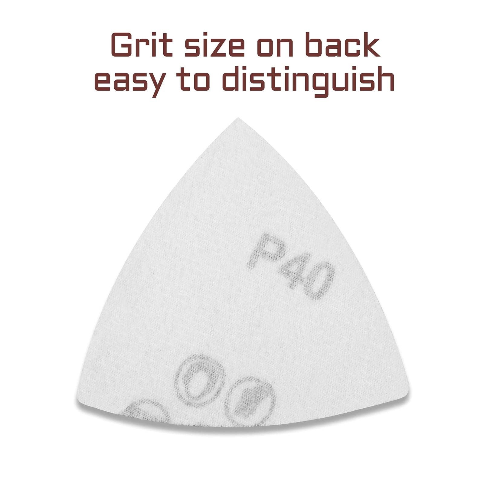 30 Pcs 3-1/8 Inch (80mm) Triangular Hook & Loop Oscillating Multitool Sanding…