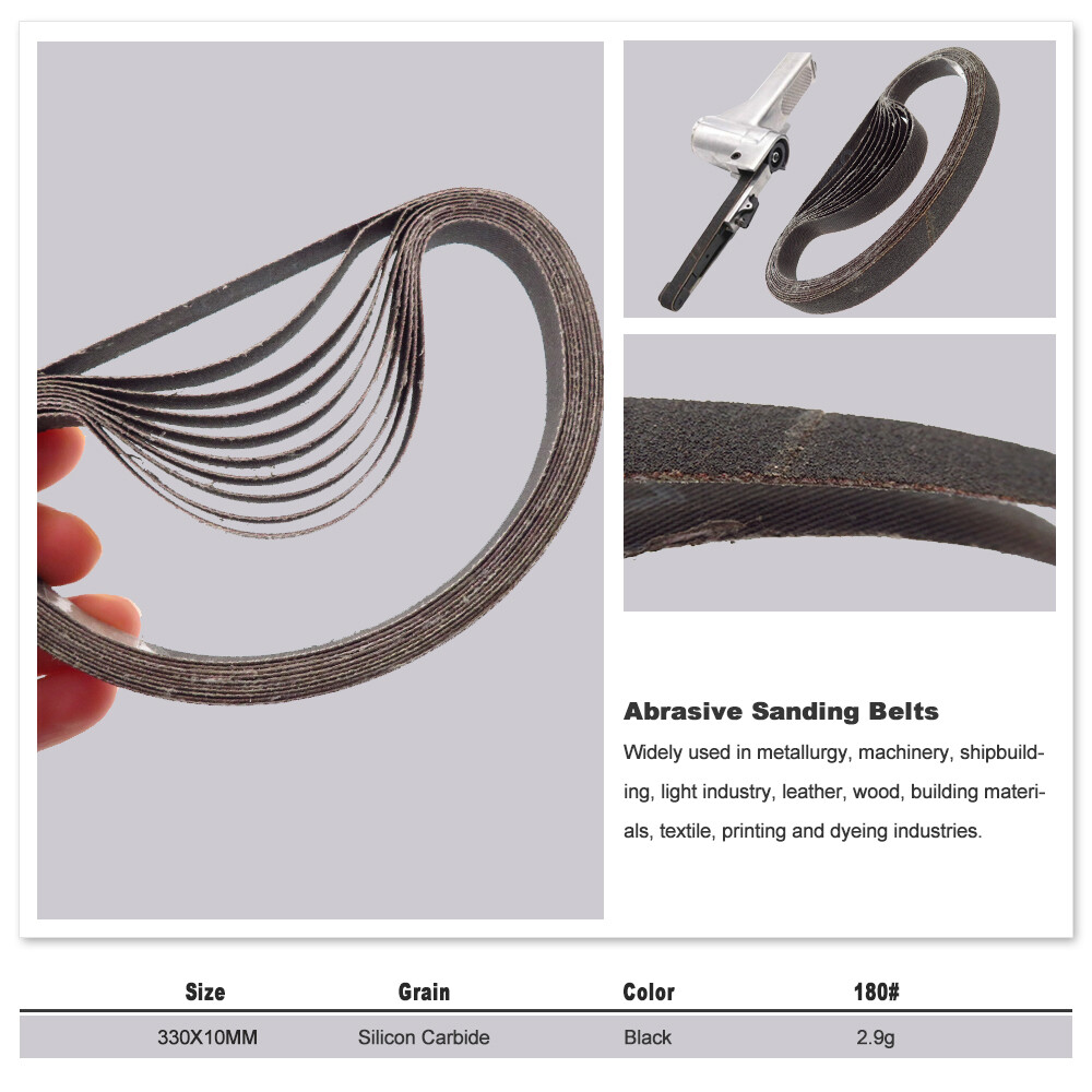 Abrasive Sanding Belts 330mm x 10mm Belt Power Finger File Sander 60 – 240 Grit