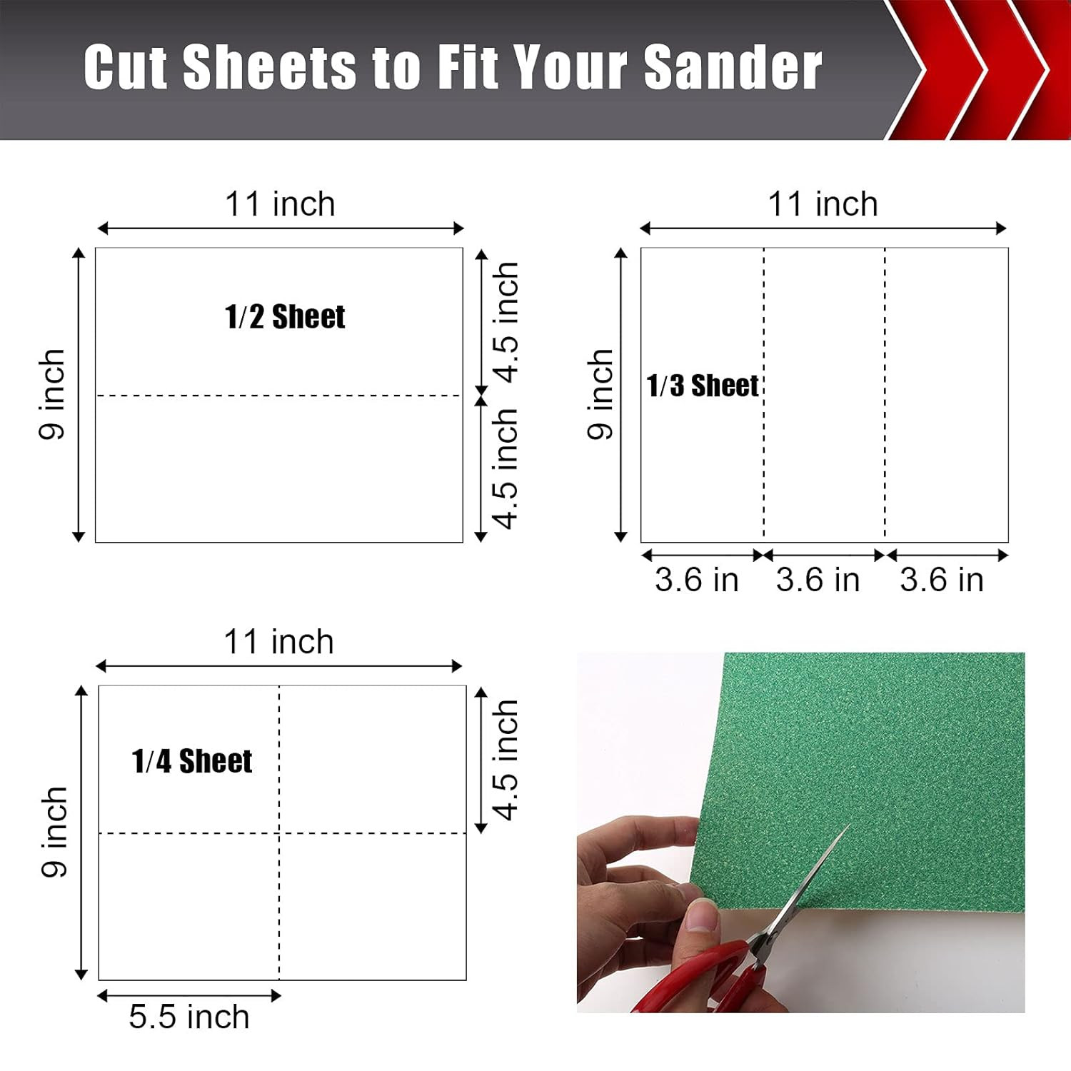 24 Pcs Sandpaper, Wet & Dry Sandpaper Assortment 60/120/320/600/800/1000/1500/25
