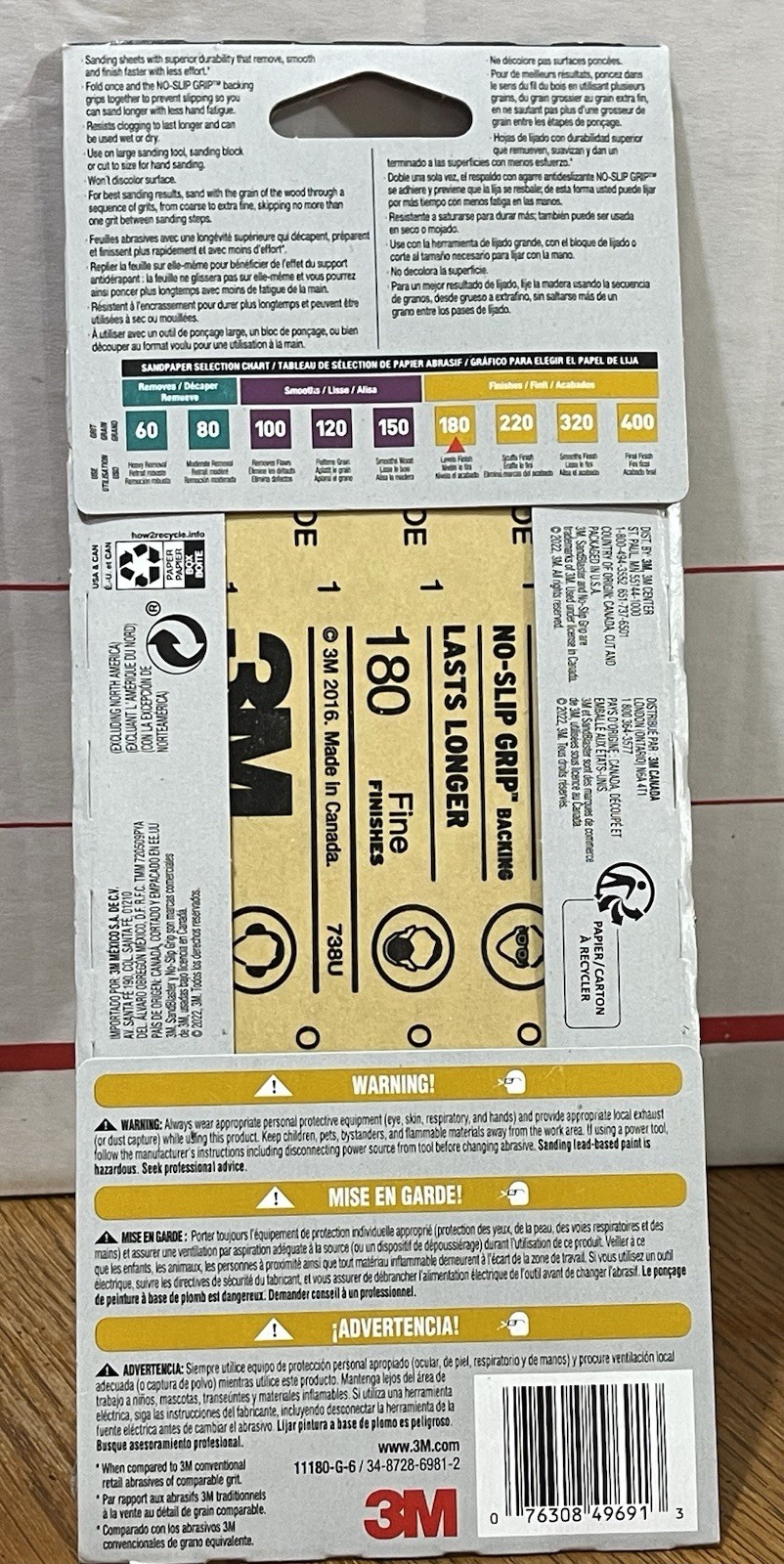 3M Sandblaster 180 Grit Fine 3 2/3 In X 9 In 6 Sheets