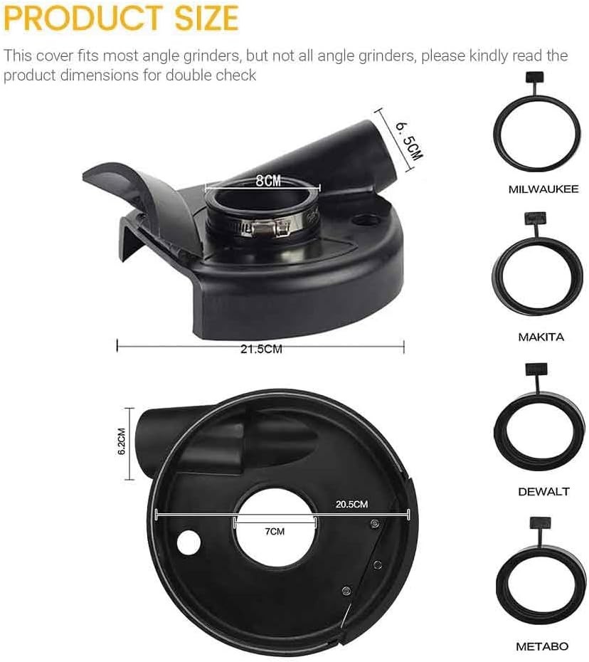 Universal 7-Inch Dust Shroud for Angle Grinders – Effortless Surface Polishing
