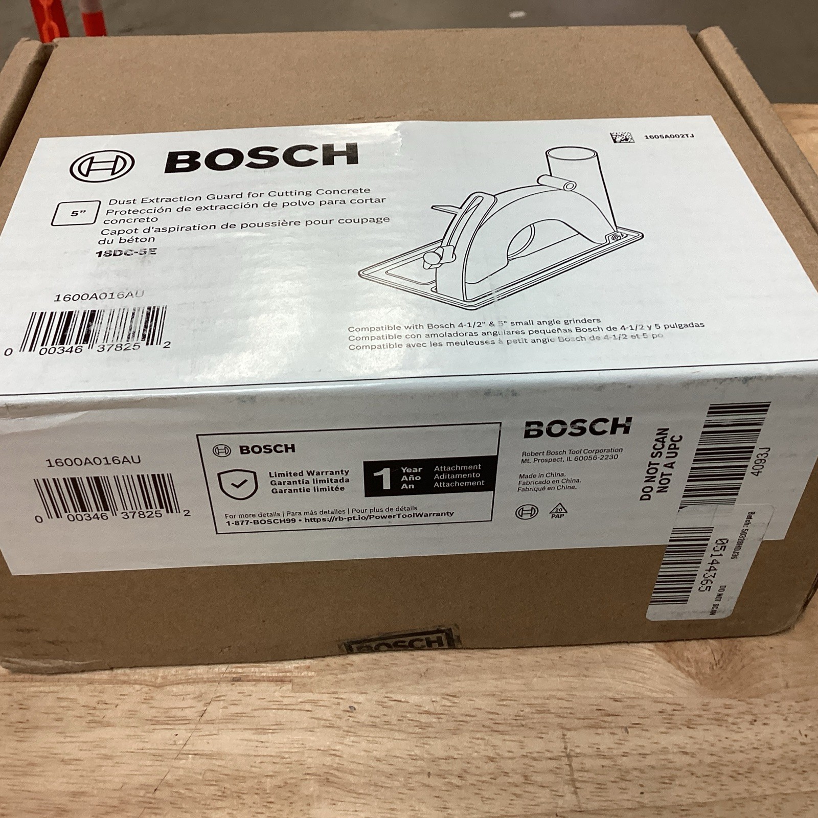 Bosch 18Dc-5E- 4-1/2 In. To 5 In. Small Angle Grinder Dust Collection Attachment