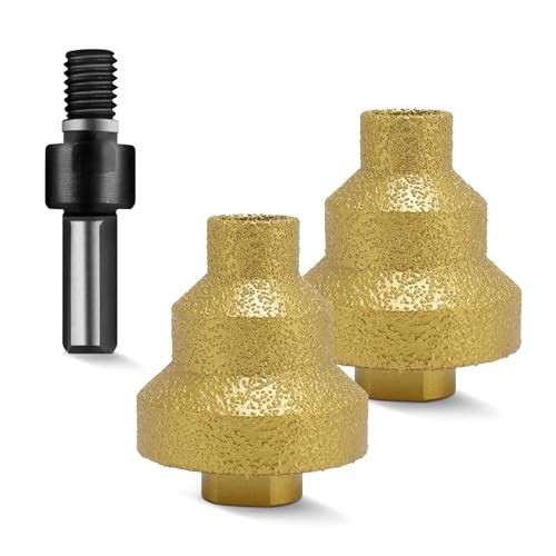 2Pcs Diamond Step Drill Bit, 20mm 35mm 50mm Diamond Core Drill Bit Diamond