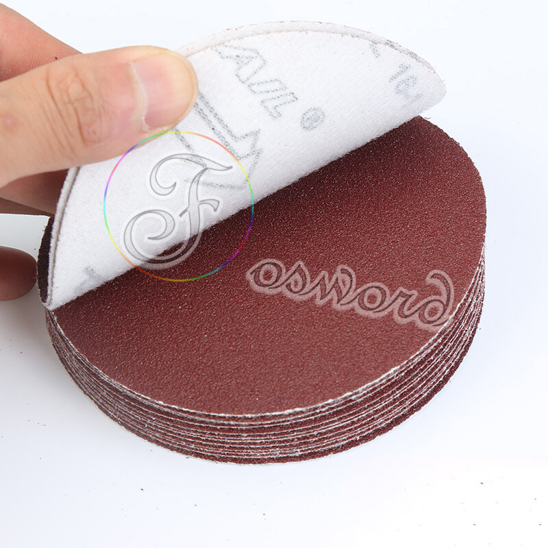100MM/4 INCH DRY ABRASIVE SANDING DISCS SANDPAPER HOOK & LOOP PAD GRIT 40-2000